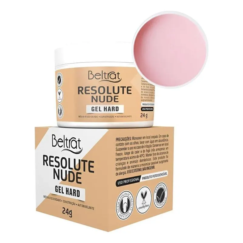 Gel Unhas Beltrat Autonivelante 24g: Alongamento Natu - Nude