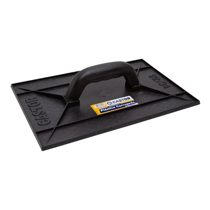 5x Desempenadeira Plástica Pvc 22x34cm Corrugada Preta - Cas