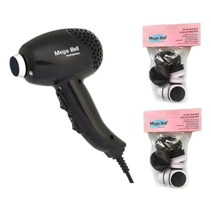 Pedicuro Preto Lixa Elétrica Esfolia 110v (cód 19 Preto)