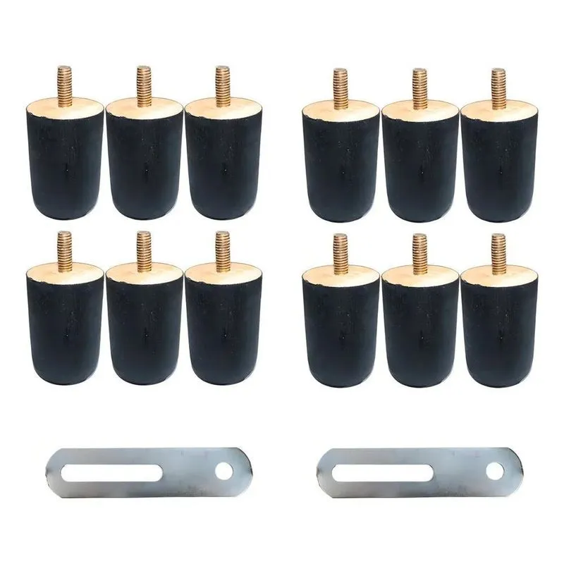 Pé De Cama Box Kit 12 Pés 6 Cm Com 2 Chapas União Queen King