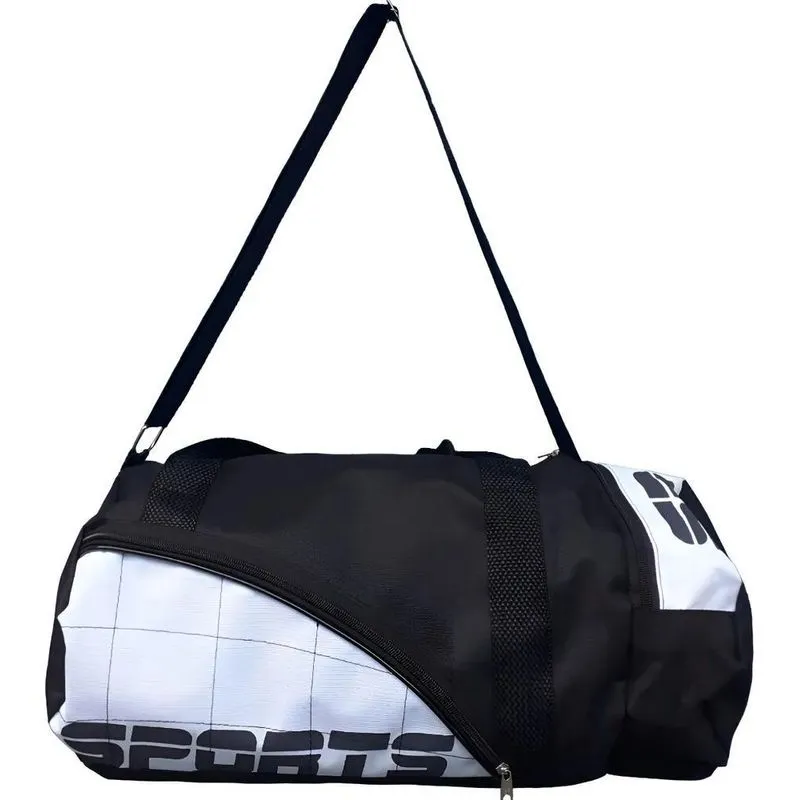 Bolsa Esportiva Grande 4 Cores: Academia, V - Preto E Branco