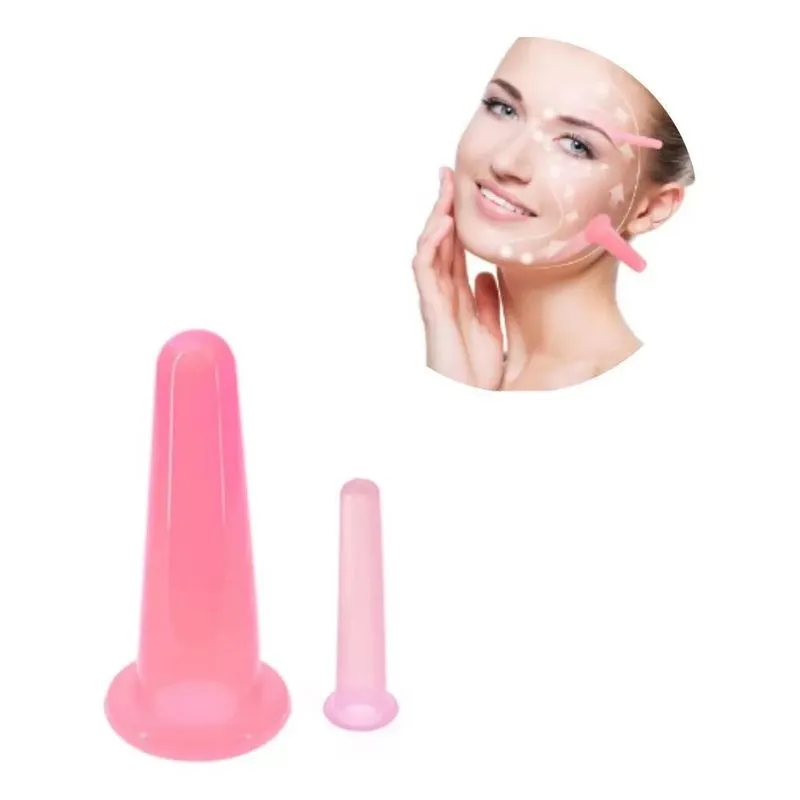 10x Kiit 2 Ventosa Para Massagem Facial Vácuo Silicone