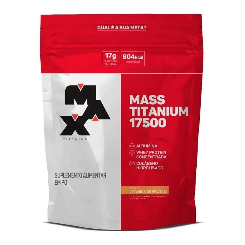Mass Titanium 17500 1,4kg(refil) Max Titanium Sabor Vitamina