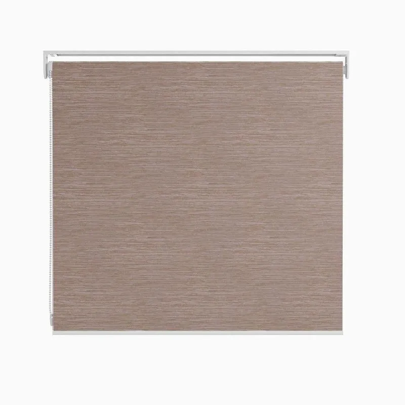 Persiana Rolo Blackout Napolis Poliéster Marrom Alanza 247cm X 141cm