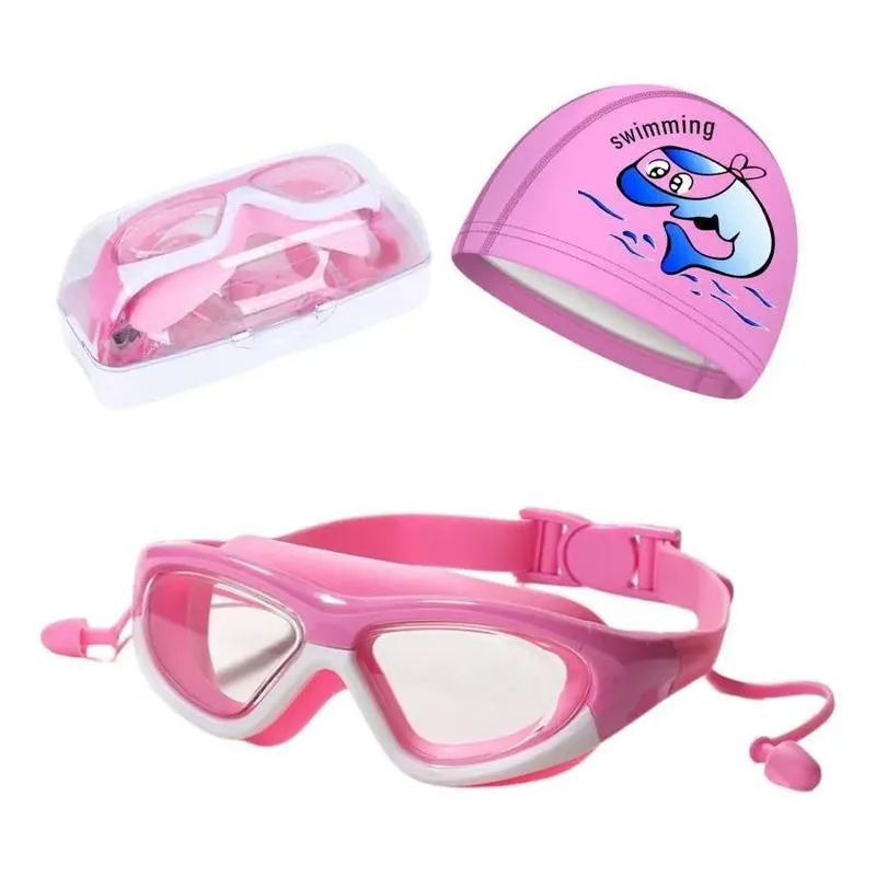 5x Kit Óculos Touca Natação Hero Band Uv Coleção Tibumm