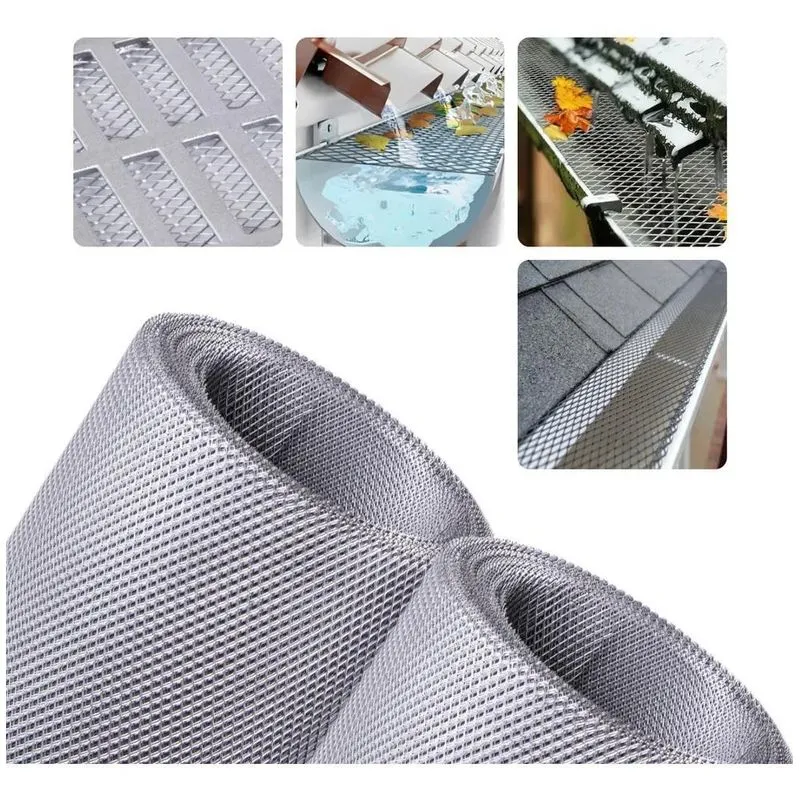 5x Tela Anti Inseto Calha Ralo Alumínio Expandido 40cm X 1,0