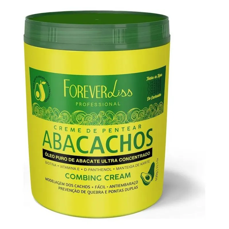 5x Creme De Pentear Profissional Abacachos 950g Forever Liss