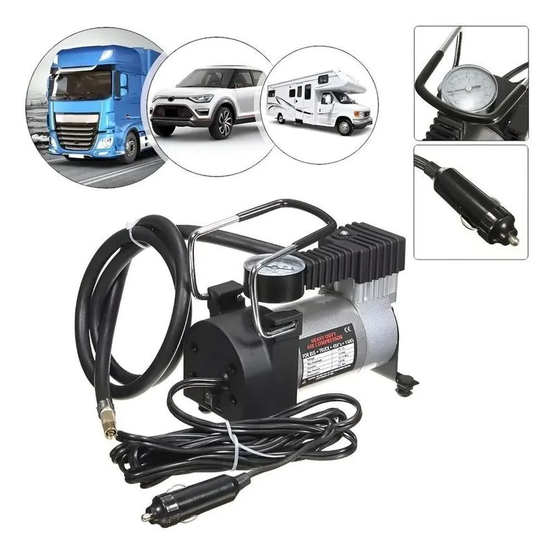 5x Mini Compressor Ar Portátil P Carro Moto Caminhão E Infla