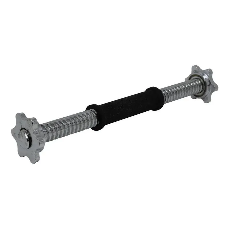 3x Barra Para Halter Com Rosca Sem Anilha Aço Inox Musculaçã