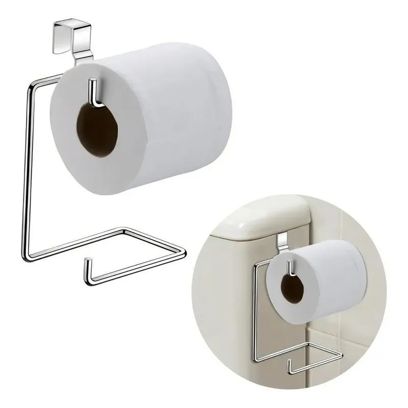 10x Suporte Porta Papel Higienico Aramado Duplo Caixa Acopl