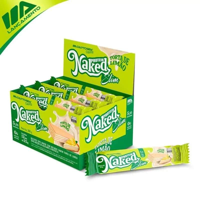Naked Protein Slim Torta De Limão 25g – Caixa Com 12 Unidades