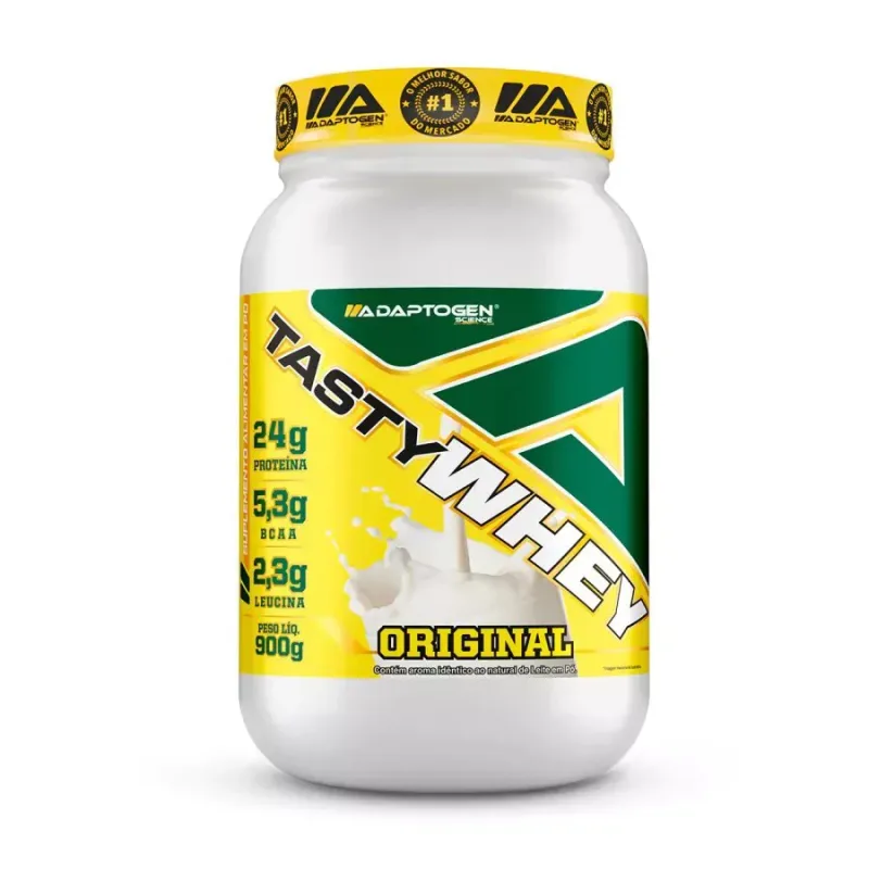 TASTY WHEY 900G POTE SABOR ORIGINAL ADAPTOGEN - CAPITÃO SUPLEMENTOS