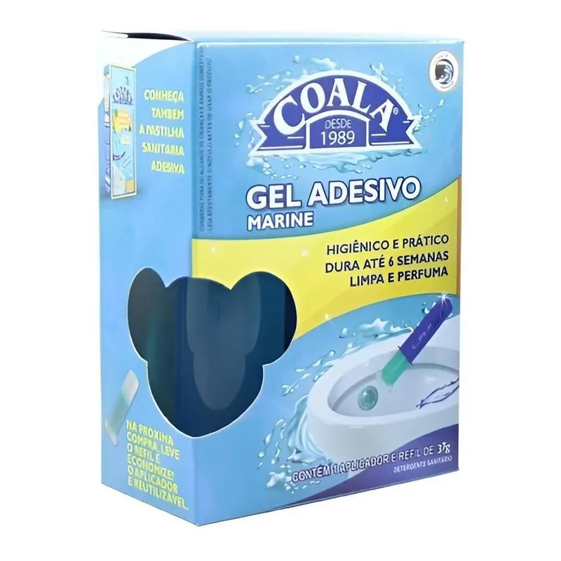 5x Aplicador Gel Adesivo Com Refil Coala Marine 37g