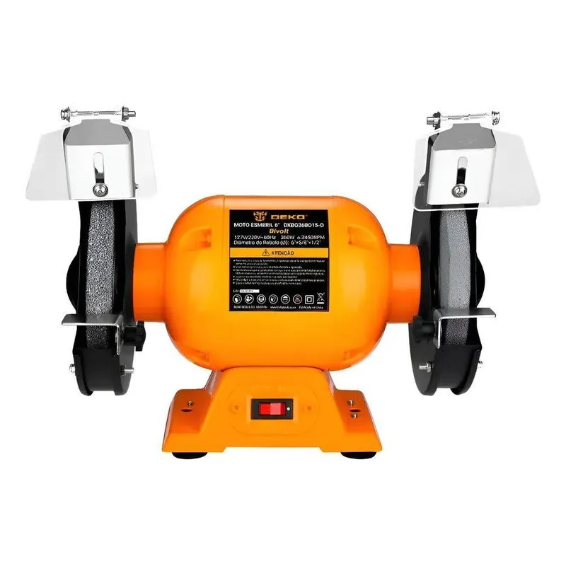 Moto Esmeril De Bancada Bivolt 6 Polegada 360w 3450rpm Deko