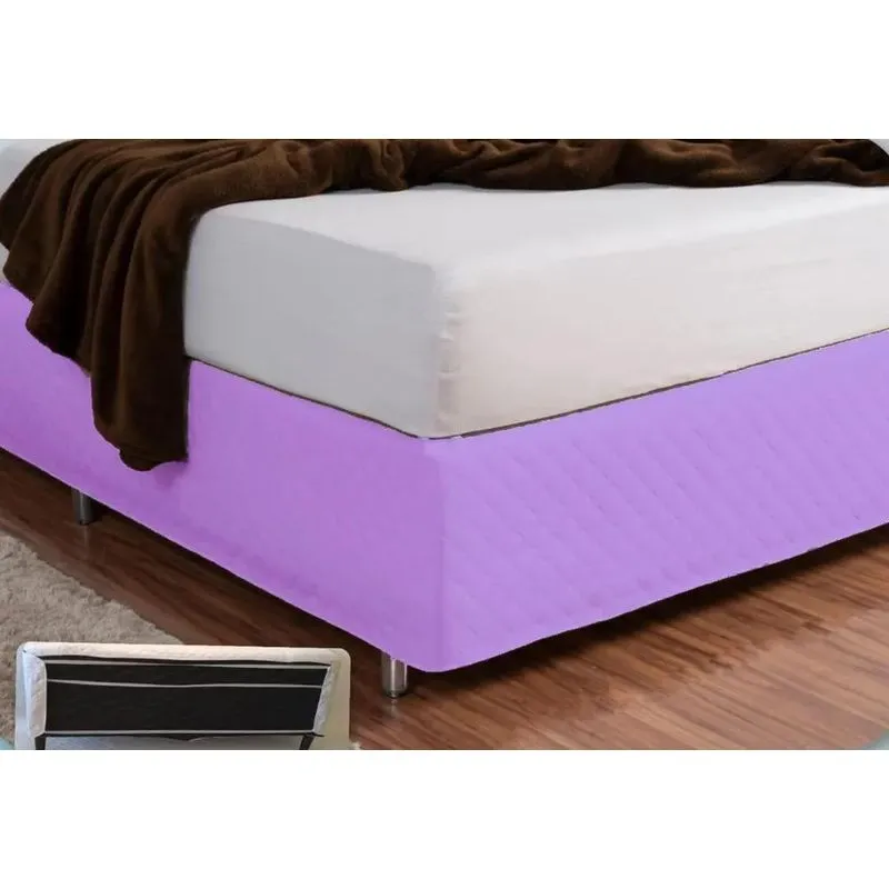 Saia Box Cama Solteiro Matelado Ultrassô Lilás