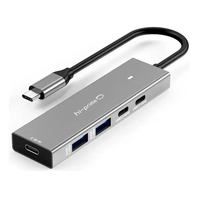 2x Hub Usb-c 5 Em 1 - 2x Usb-c 3.2 Gen 2 - Pd - 2x Usb-a 3.2