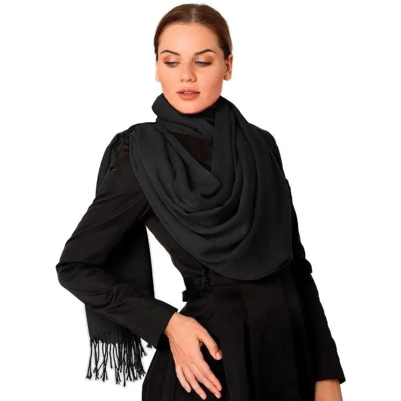 Cachecol Echarpe Feminino Pashmina Lenço Xale Long Areia Úni