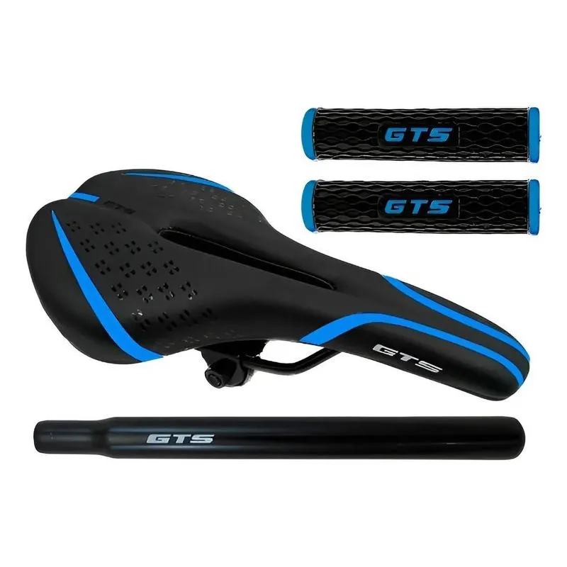 Selim Mtb Vazado Gts: Conforto & Performance + Canote - Azul