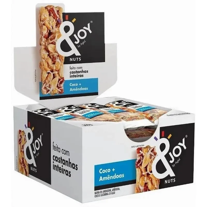 5x 12 Barra Mixed Nuts Enjoy Coco E Amêndoas 30g
