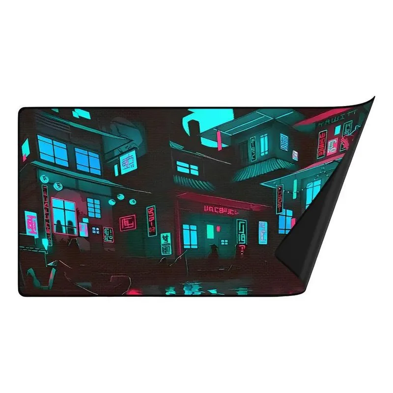 Mouse Pad Gamer 90x40cm: Precisão - Cidade Cyberpunk 1983