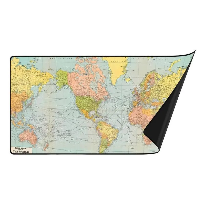 Mouse Pad Gamer 90x40cm: Precisão Imbatível - Mapa Mundi 1977