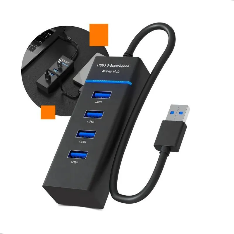 3x Polaris Shop Hub Usb 3.0 5 Gbps 4 Portas Ports Switch Par