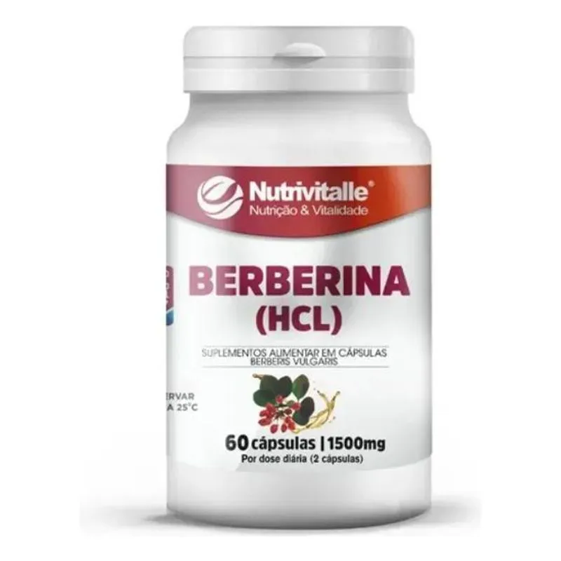 10x Berberina Hcl 1.500mg 60 Capulas - Nutrivitalle