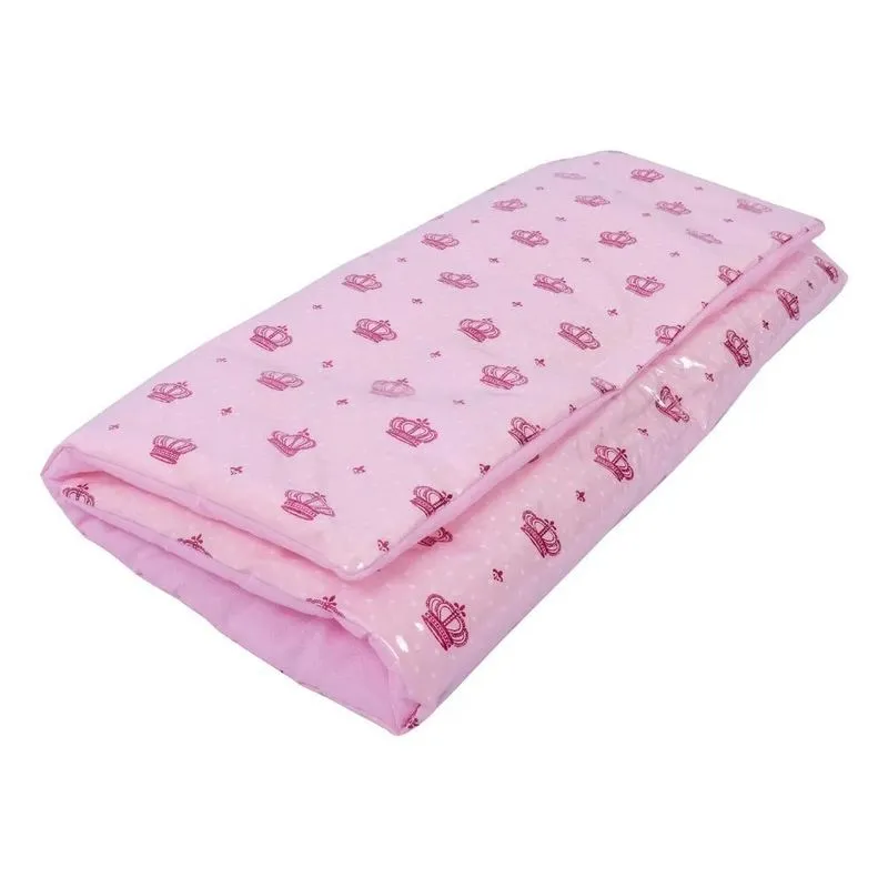 Trocador Portátil Menina Bebê Ram Coroa Rosa
