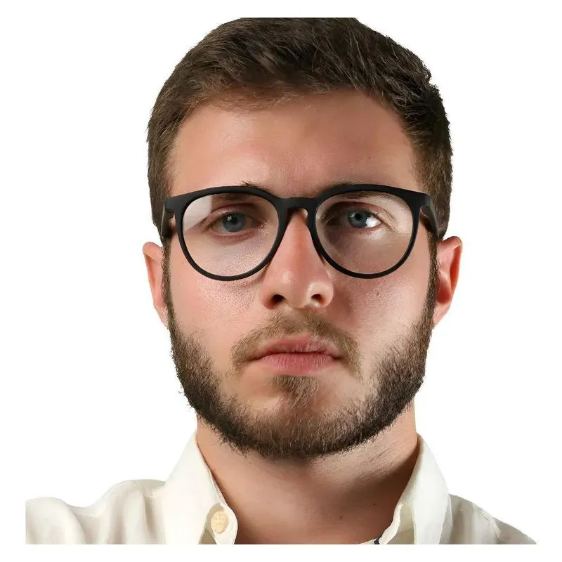 Óculos Retro Transparente Masculino Acetato - Seu Es - Preto
