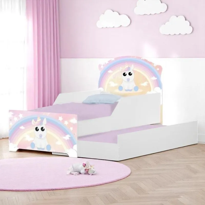 Bicama Mini Snap Unicórnio Bebê Com Colchões
