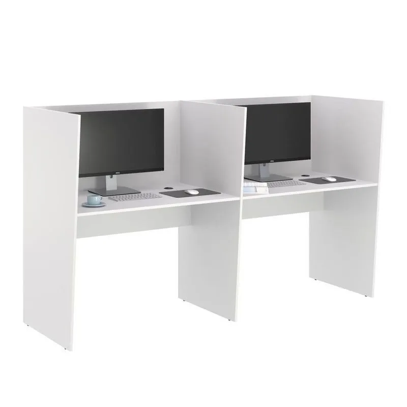 Call Center Para Trabalho 2 Lugares Guiche De Trabalho 2 Lugares Grecia Mdp 205cm Branco Casah