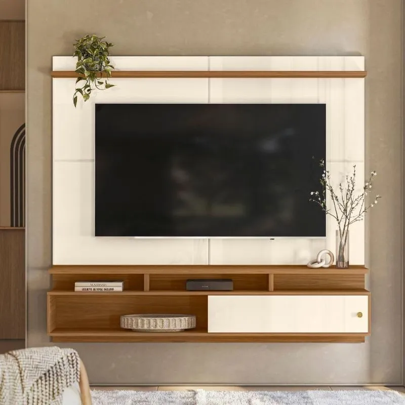 Home Suspenso Morretes 1.8 Para TV 70" 181cm MDP Off White Mais De Casa