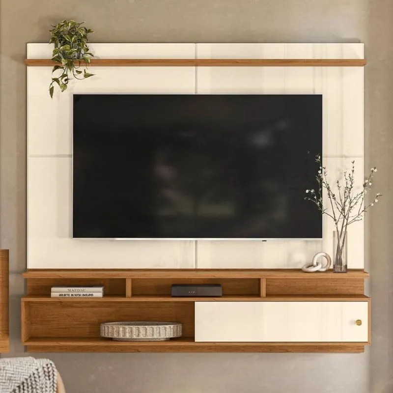 Home Suspenso Morretes 1.8 Para TV 70" 181cm MDP Off White Canela Casah