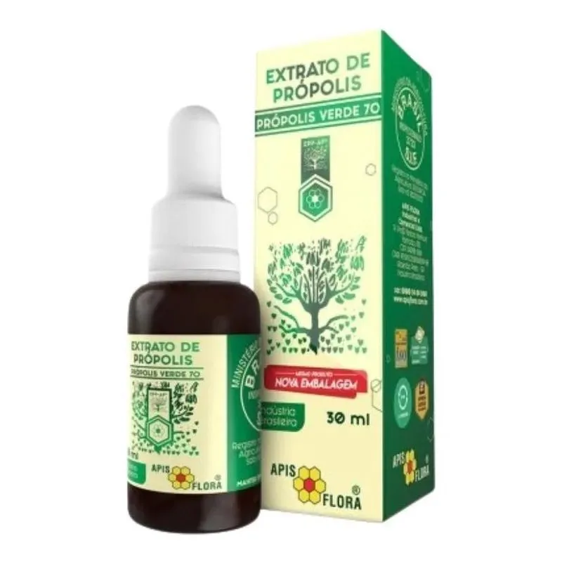 10x Extrato De Própolis Verde 70% Extrato 30ml - Apis Flora