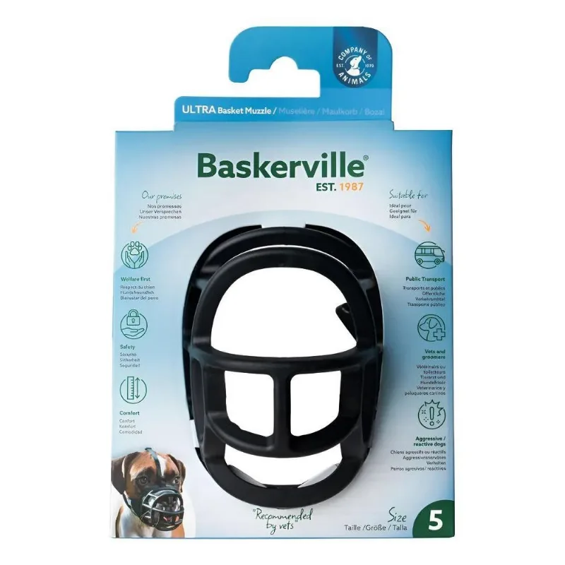 Focinheira De Pitbull Baskerville Tamanho 5 Com
