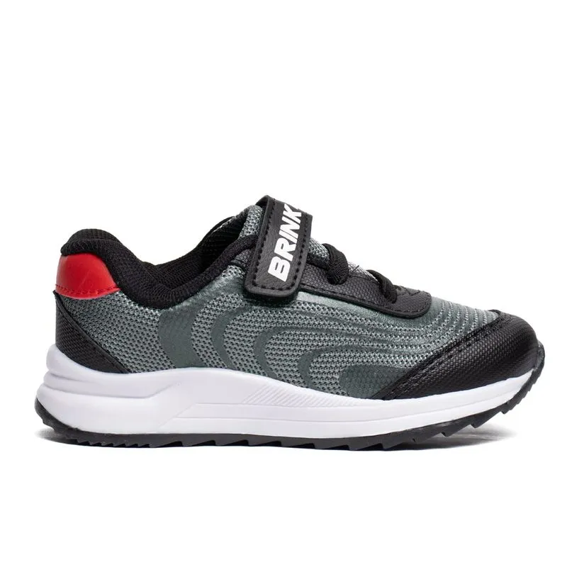 Tênis Infantil Brink Tira Aderente Cinza/Preto - 25