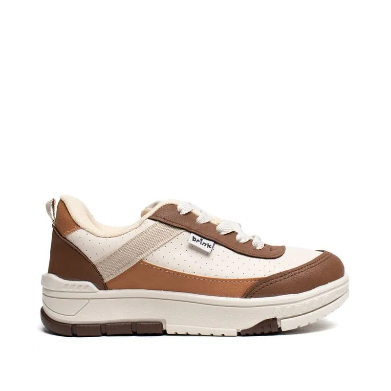 Tênis Infantil Brink Street Off White/Marrom - 34