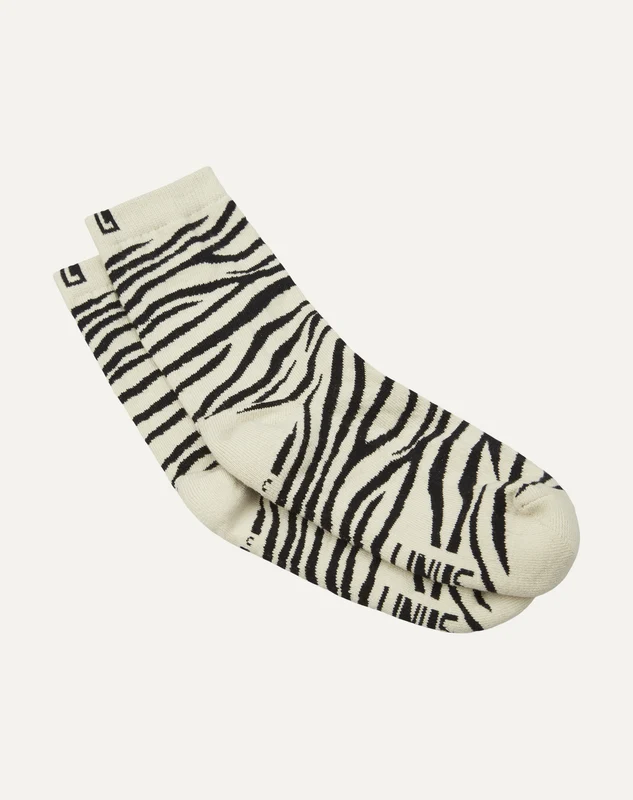 Meia Algodão Zebra Baunilha U