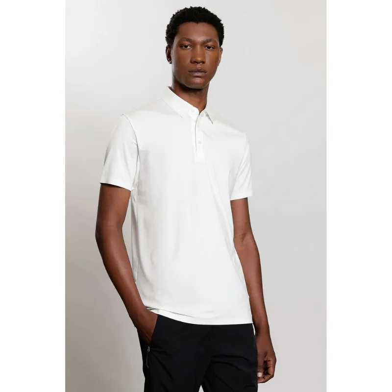 Polo Manga Curta Seamless Off White - P