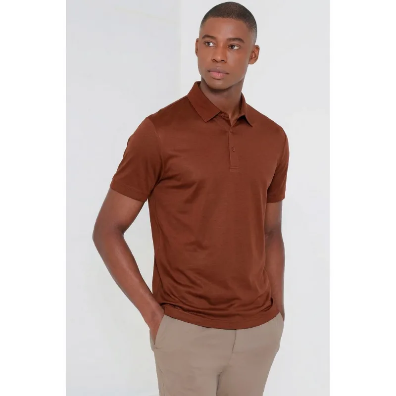 Polo Manga Curta Seamless Bordeaux - M
