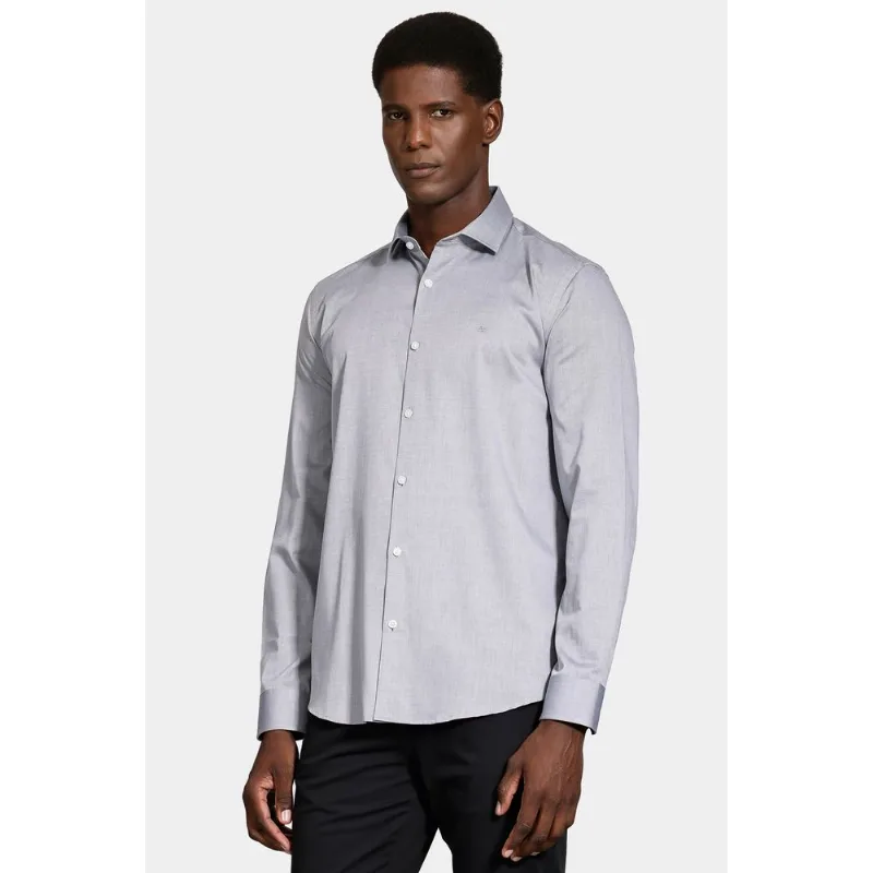Camisa Manga Longa Regular Tricoline Maquineta Marinho - GG