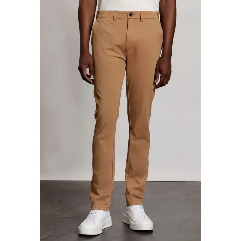 Calça Chino de Malha Moovex Caqui Safari 113 - 50