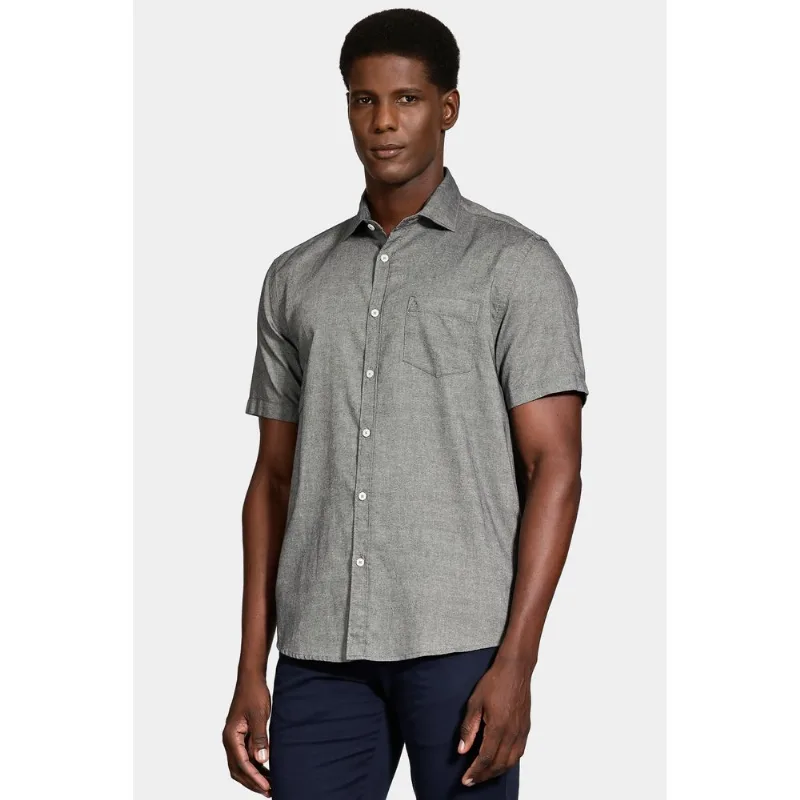 Camisa Manga Curta Algodão Preto - GG
