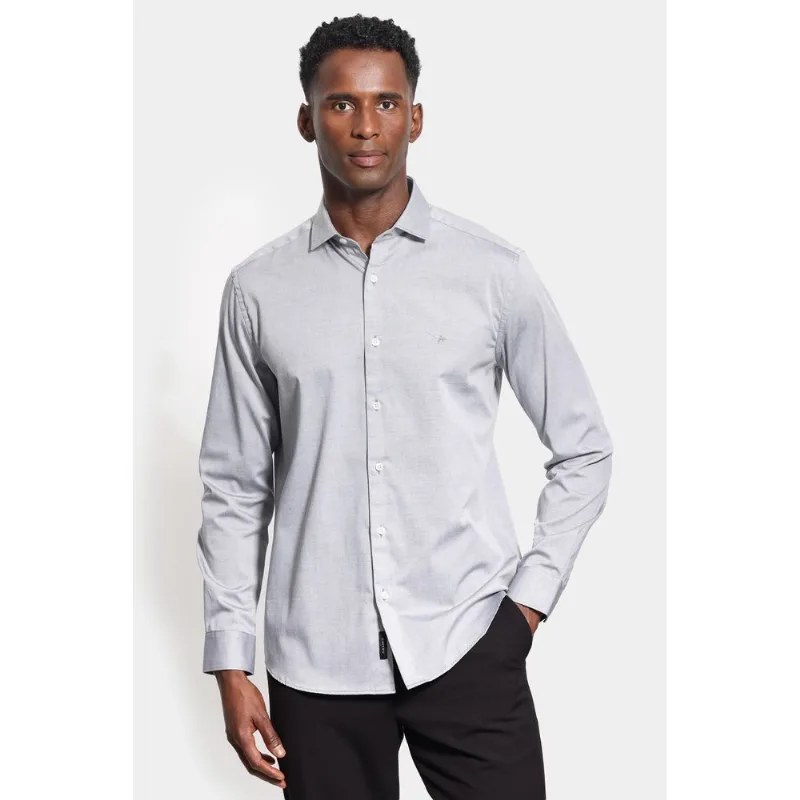 Camisa Manga Longa Pinpoint Preto - G