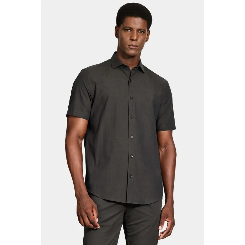 Camisa Manga Curta Sl Ns Black Marrom - XGG