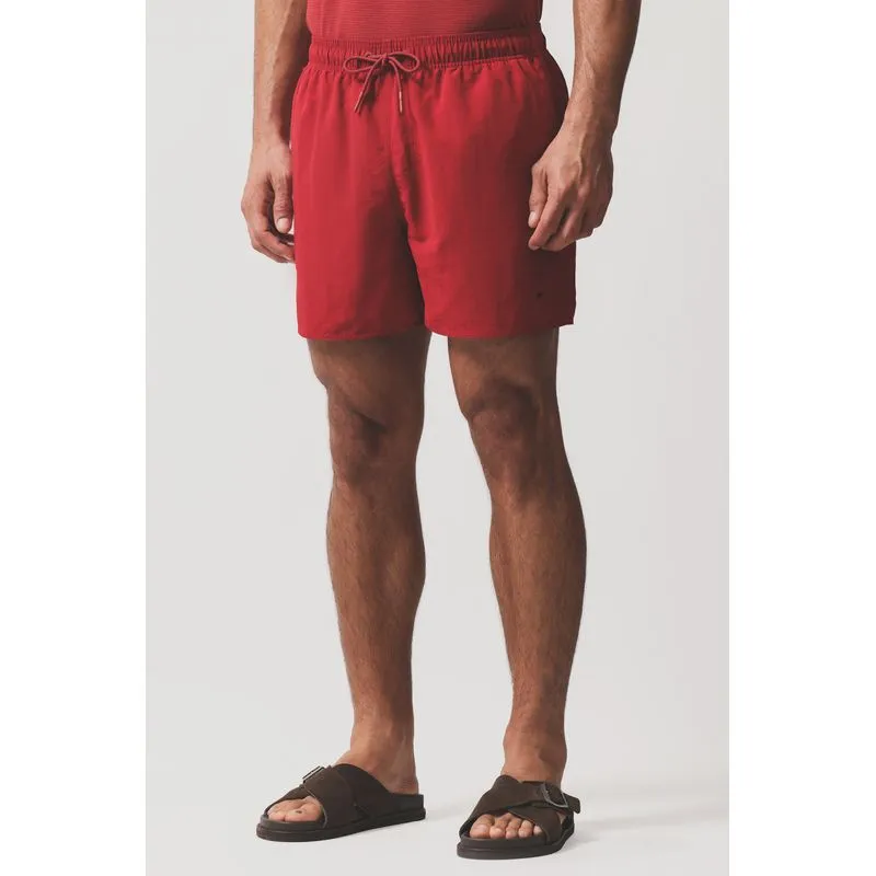 Shorts de Elástico Básico Color Vermelho Carmim 115 - P