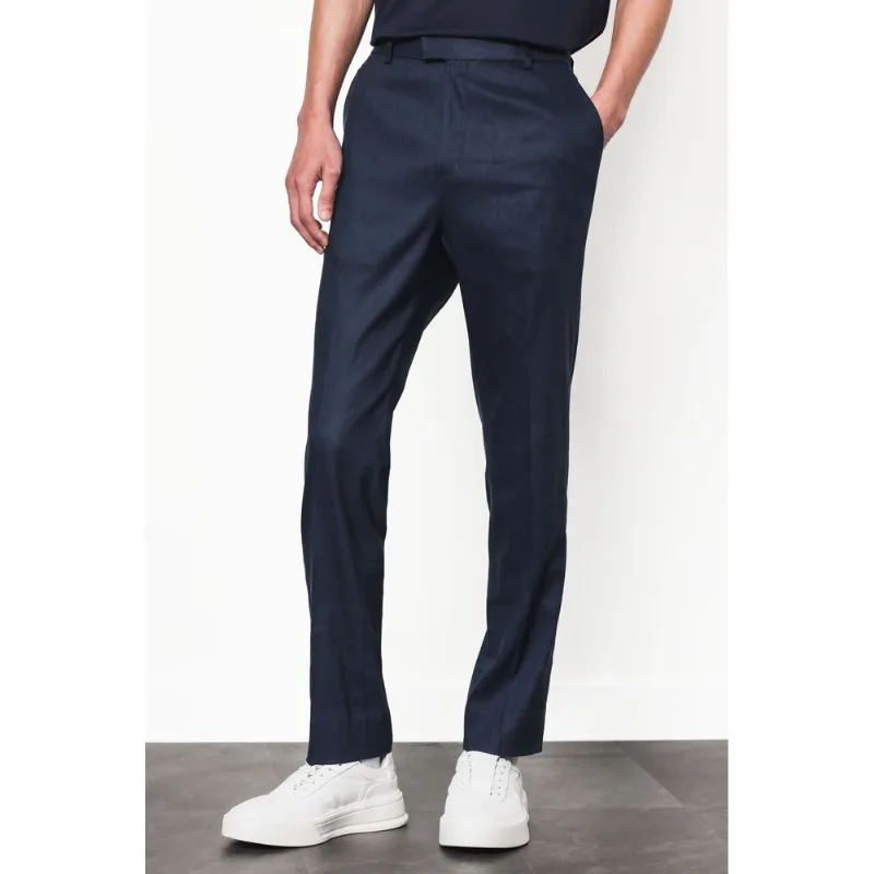 Calça Alfaiataria Linen Tech Flex Marinho - 46