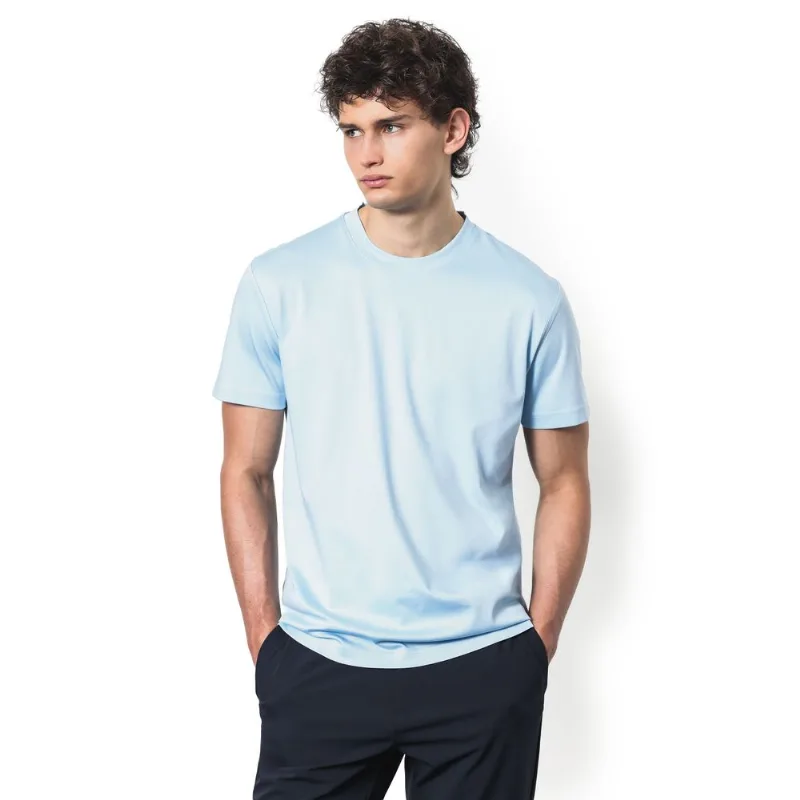 Camiseta Manga Curta Tencel Soft Azul Claro - M