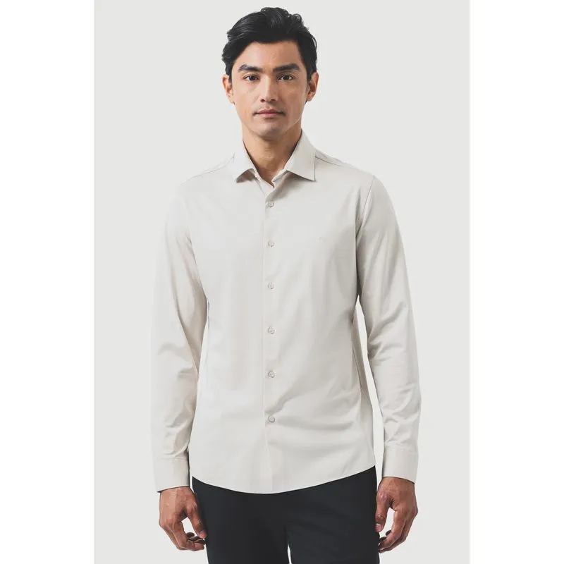 Camisa Slim A-70 Fio Duplo Mercerizado Areia - G