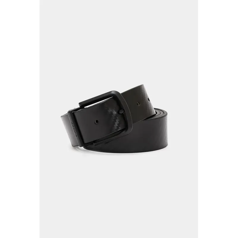 Cinto Dupla Face Chevron Preto Com Marrom - 90